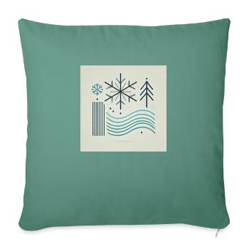 Winter design 2024 - Sofa pillow with filling 45cm x 45cm - cypress green - Front