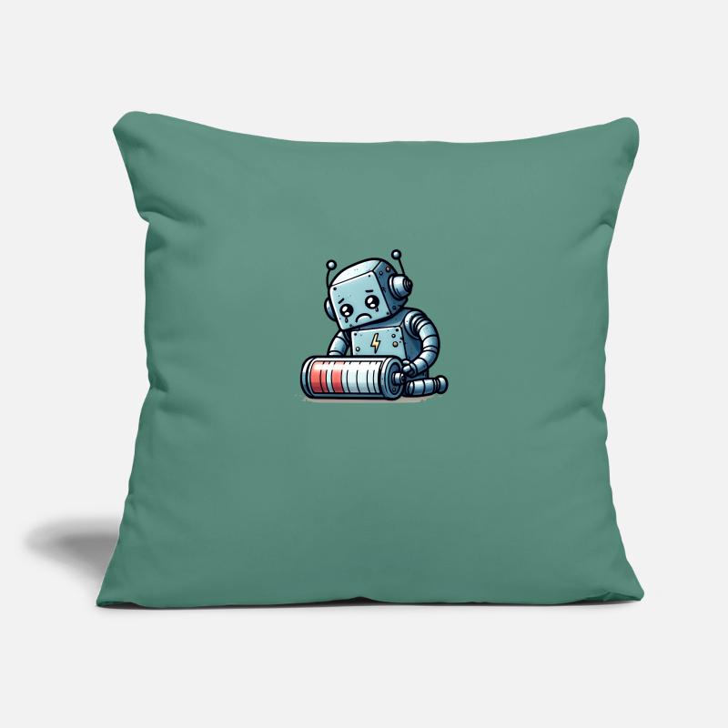 Robot Weak Battery Robo-Problems Sofa pillow with filling 45cm x 45cm