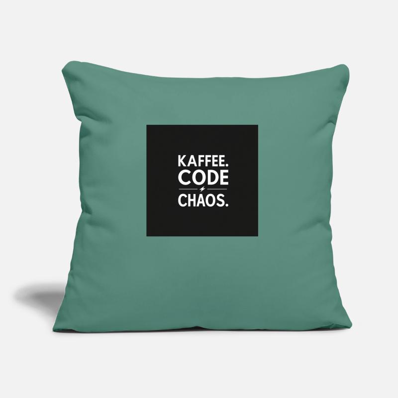 Coffee, Code, Chaos Sofa pillow with filling 45cm x 45cm
