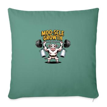 Moo-scle Growth - Sofa pillow with filling 45cm x 45cm - cypress green - Front