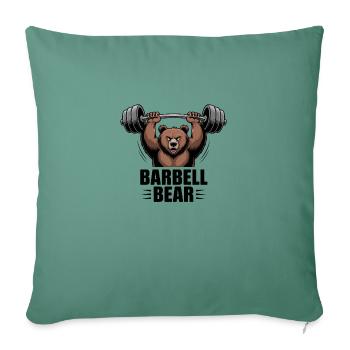 Barbell Bear - Sofa pillow with filling 45cm x 45cm - cypress green - Front