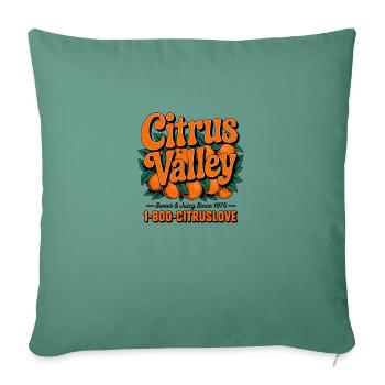 Citrus Valley - Retro Vintage - Sofa pillow with filling 45cm x 45cm - cypress green - Front