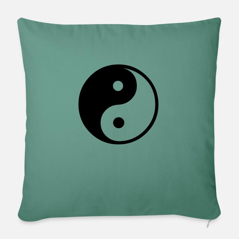 Yin Yang - Sofa pillow with filling 45cm x 45cm - cypress green