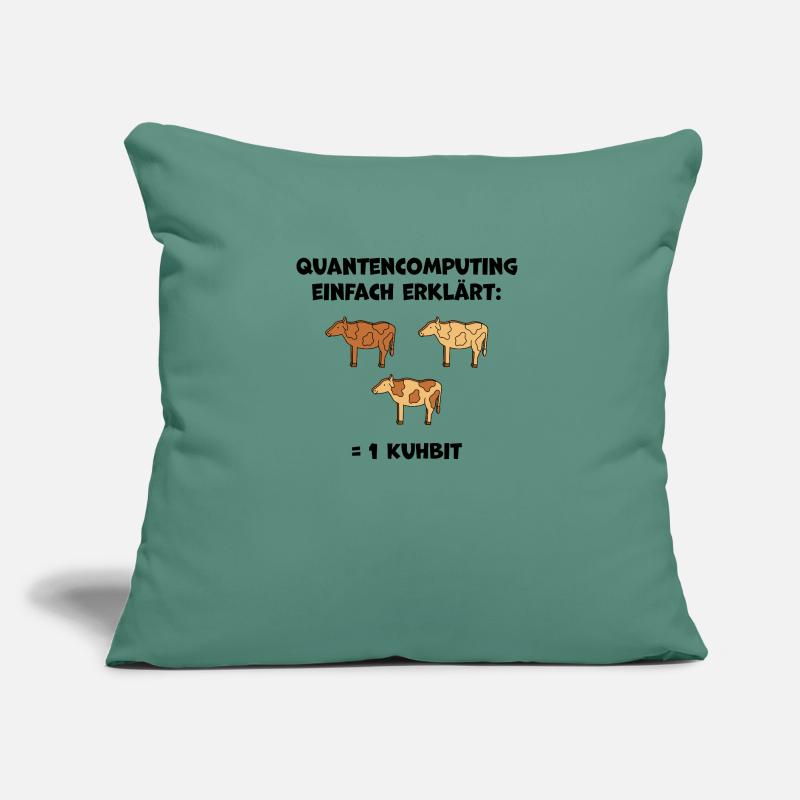 Quantencomputing mit Kühen Lustig Geschenk Kuhbit Sofakissen mit Füllung 45 x 45 cm