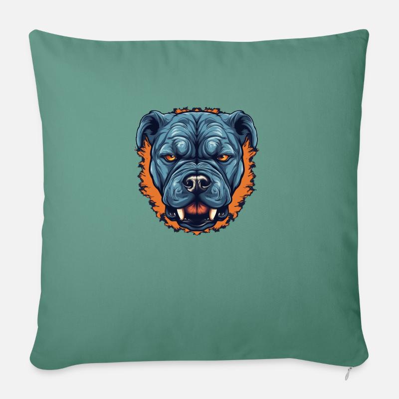 Pit bull - Sofa pillow with filling 45cm x 45cm - cypress green