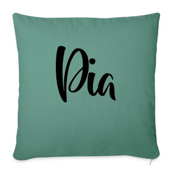 Name - Pia - Sofa pillow with filling 45cm x 45cm - cypress green - Front