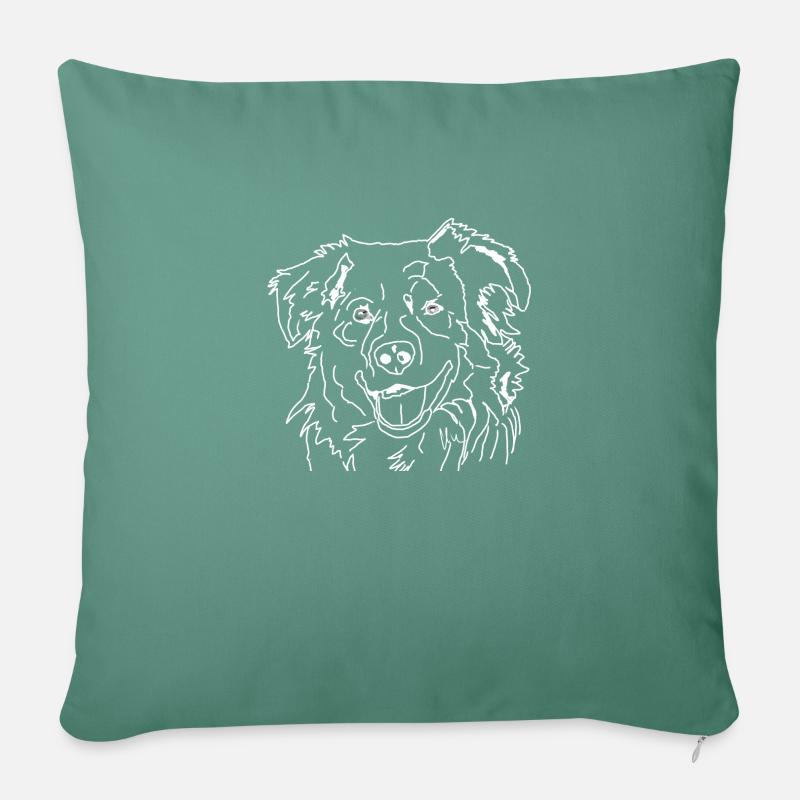 Australian Shepherd - Sofakissen mit Füllung 45 x 45 cm - Tanngrün
