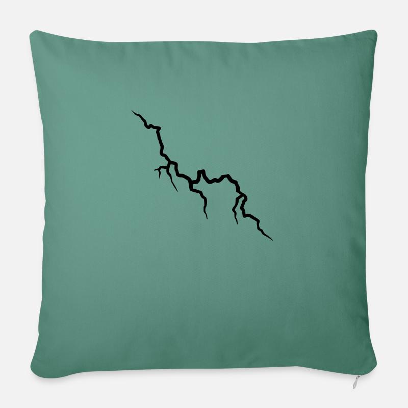 blitz_lightning - Sofakissen mit Füllung 45 x 45 cm - Tanngrün