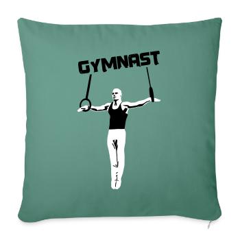 Gymnast, gymnast, gymnastics - Sofa pillow with filling 45cm x 45cm - cypress green - Front