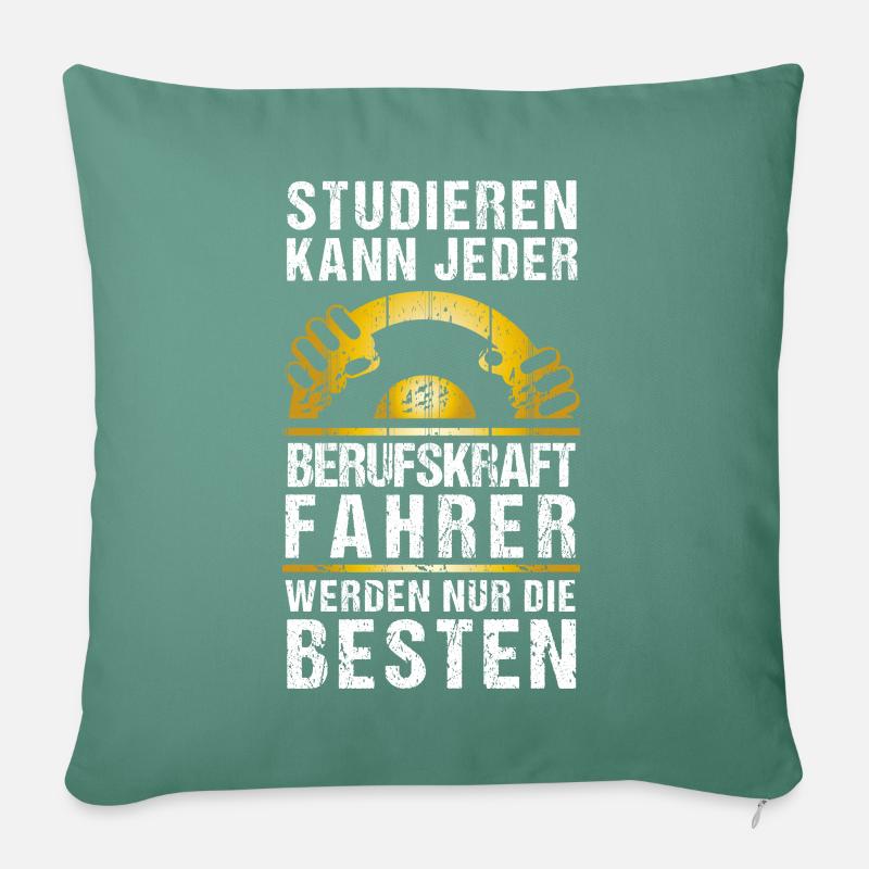 STUDIEREN VS BERUFSKRAFTFAHRER - Sofakissen mit Füllung 45 x 45 cm - Tanngrün