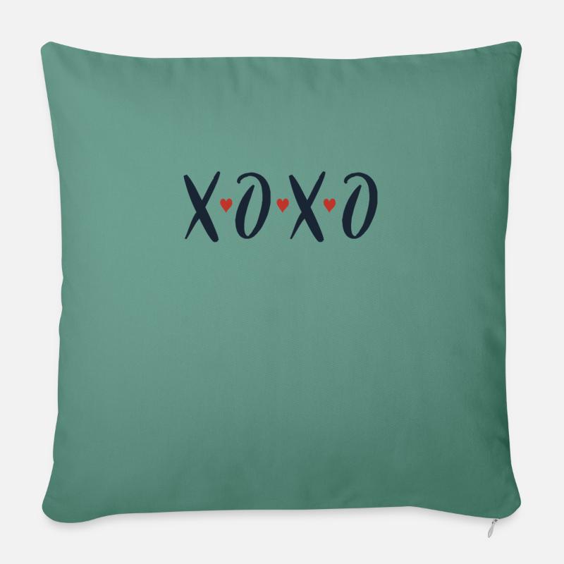 St valentin - Coussin et housse de 45 x 45 cm - vert sapin