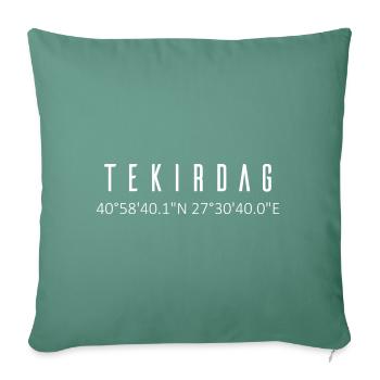 Tekirdag 59 GPS Türkei Türkiye - Sofakissen mit Füllung 45 x 45 cm - Tanngrün - Vorne