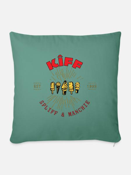 KIFF SPLIFF & MANCHIE - Sofakissen mit Füllung 45 x 45 cm - Tanngrün