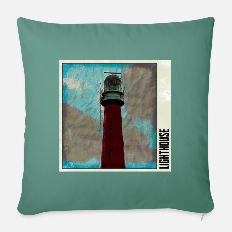 Phare22 - Coussin et housse de 45 x 45 cm - vert sapin