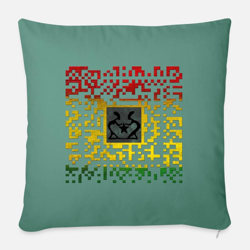 Reggae Code - Sofakissen mit Füllung 45 x 45 cm - Tanngrün