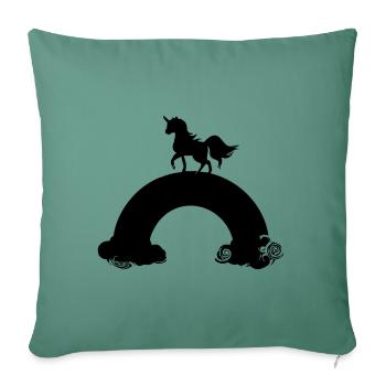 Abstract mandala pattern on dark background - Sofa pillow with filling 45cm x 45cm - cypress green - Front