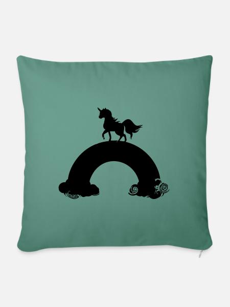 Abstract mandala pattern on dark background - Sofa pillow with filling 45cm x 45cm - cypress green