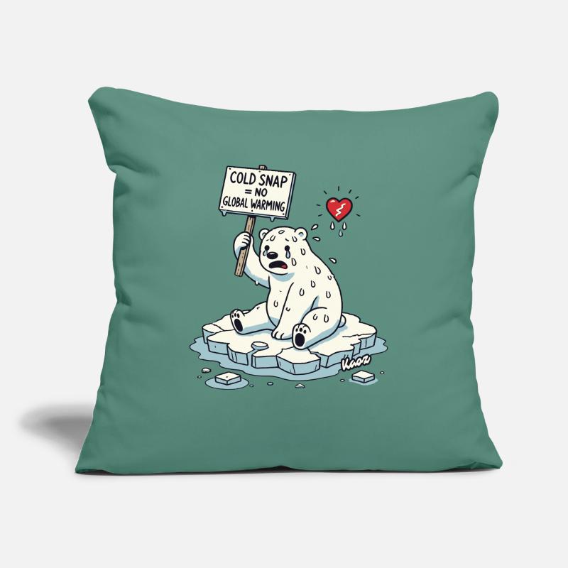Schwitzender Eisbär Klimawandel Protest Sofakissen mit Füllung 45 x 45 cm