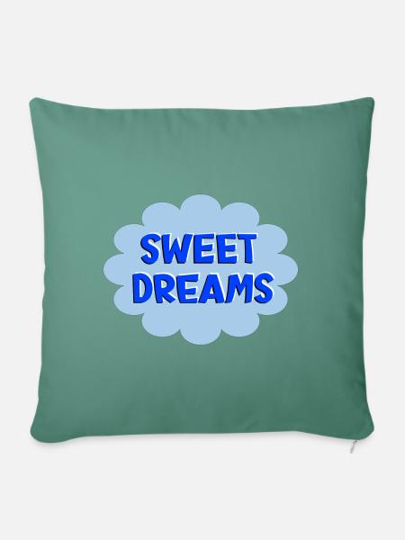 sweet dreams, schöne Träume - Sofakissen mit Füllung 45 x 45 cm - Tanngrün