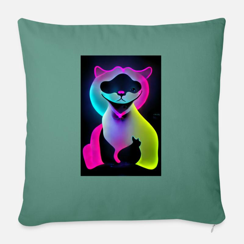 Die Katze - Sofakissen mit Füllung 45 x 45 cm - Tanngrün
