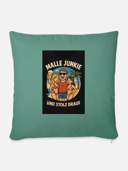 Malle Junkie - Sofakissen mit Füllung 45 x 45 cm - Tanngrün