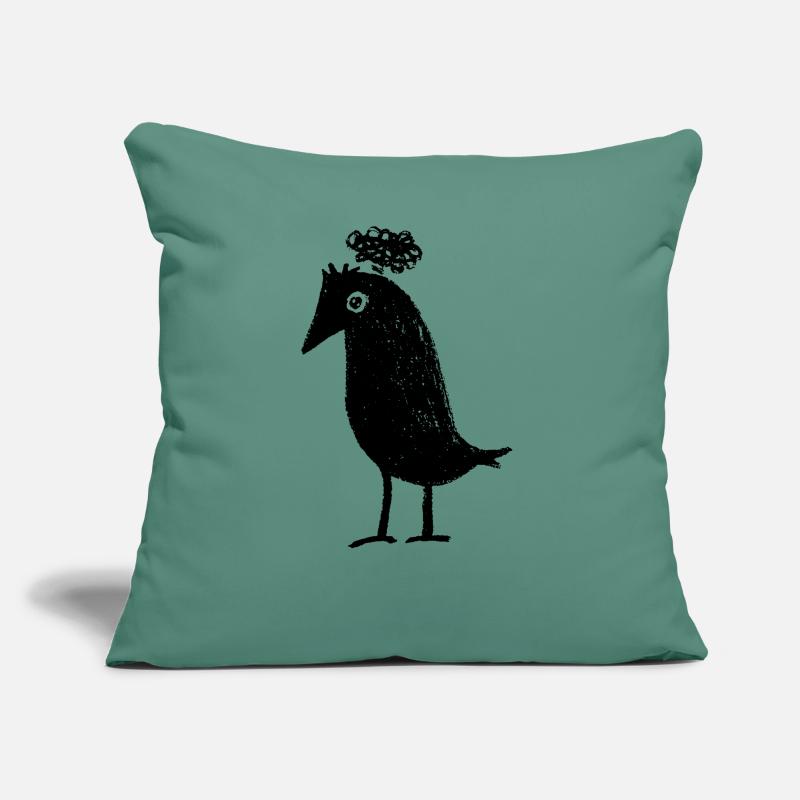 Thoughtful Raven Overthinker Thoughts ADHD Goth Sofa pillow with filling 45cm x 45cm