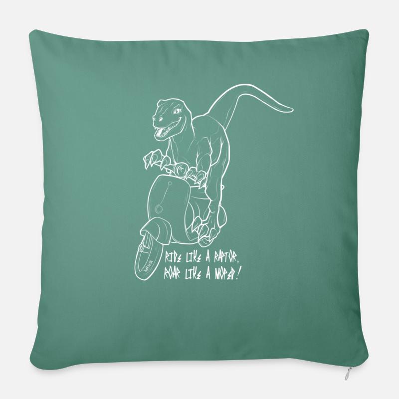 Balade en rapace - Coussin et housse de 45 x 45 cm - vert sapin