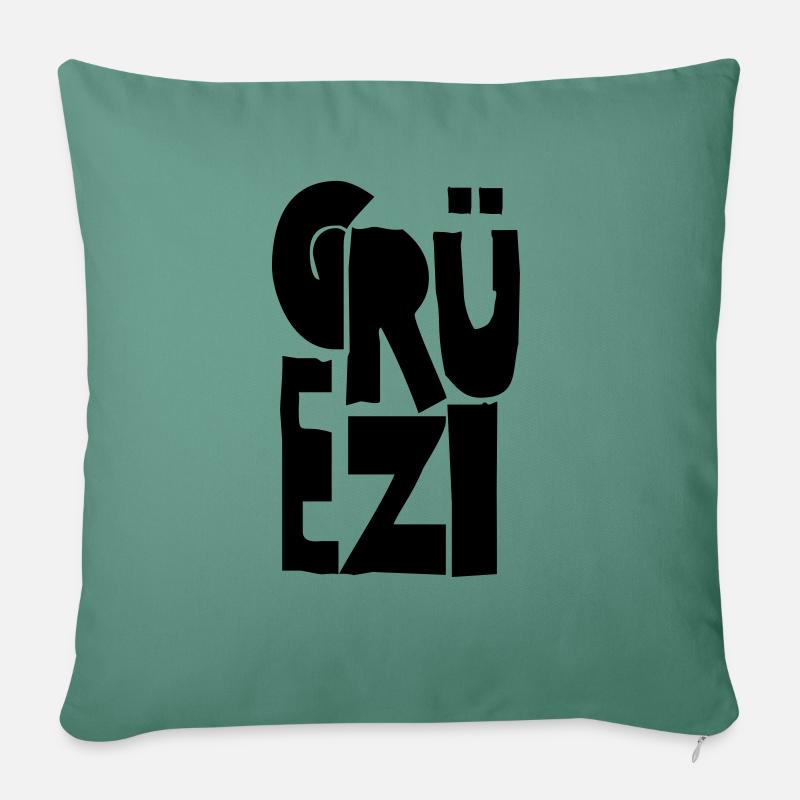 Gruezi - Sofakissen mit Füllung 45 x 45 cm - Tanngrün