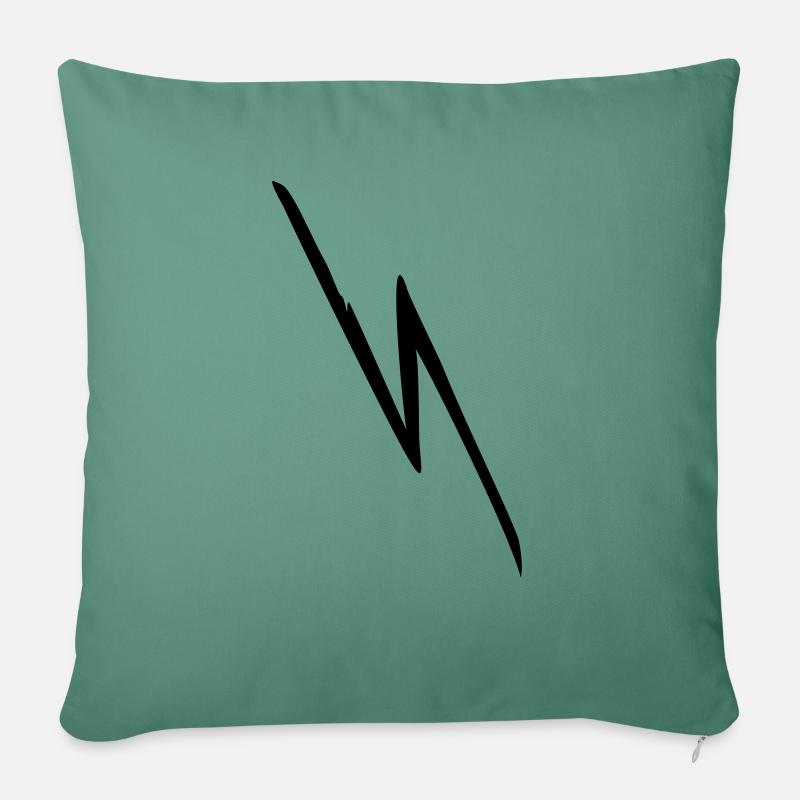 Blitz (1C, D) - Sofakissen mit Füllung 45 x 45 cm - Tanngrün