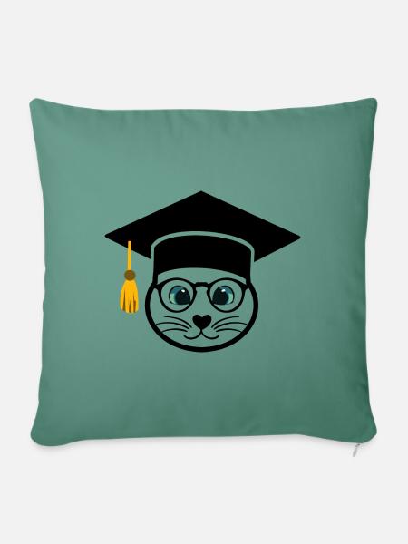 University Cat - Sofakissen mit Füllung 45 x 45 cm - Tanngrün
