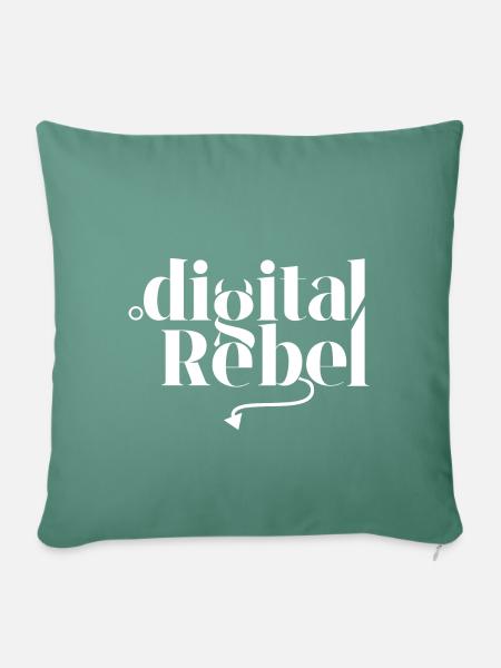 Digital Rebel Weiss - Sofakissen mit Füllung 45 x 45 cm - Tanngrün