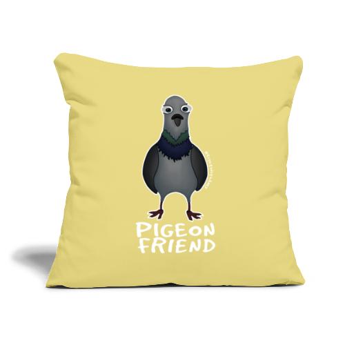 Amy's 'Pigeon Friend' design (white txt) - Sofa pillow with filling 45cm x 45cm