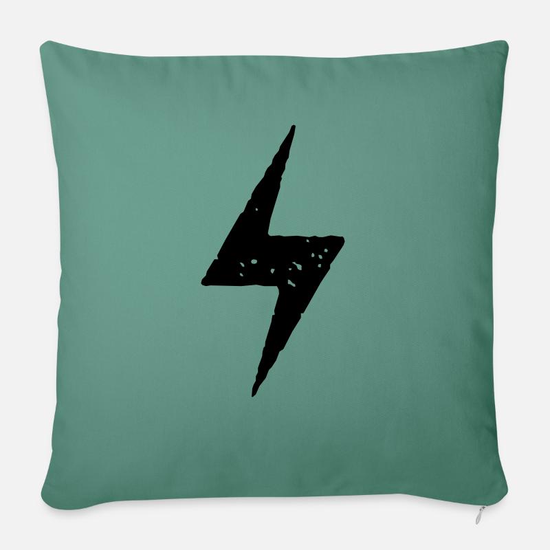 Blitz Strom Symbol - Sofakissen mit Füllung 45 x 45 cm - Tanngrün