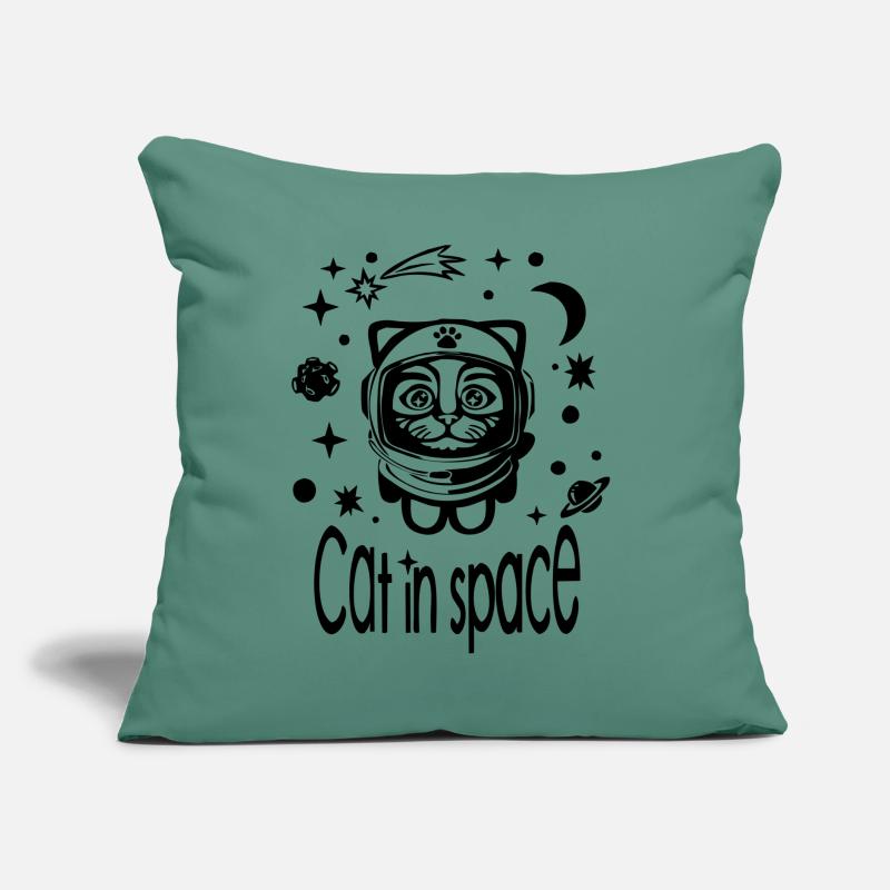 Chat dans l’espace Coussin et housse de 45 x 45 cm