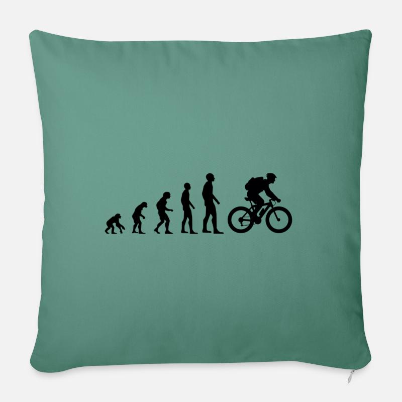 Evolution Mountainbike - Sofakissen mit Füllung 45 x 45 cm - Tanngrün