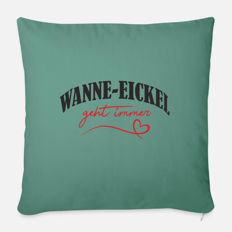 Wanne-Eickel...geht immer - Sofakissen mit Füllung 45 x 45 cm - Tanngrün