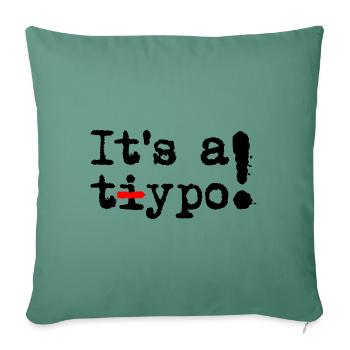 It's a typo - Sofakissen mit Füllung 45 x 45 cm - Tanngrün - Vorne