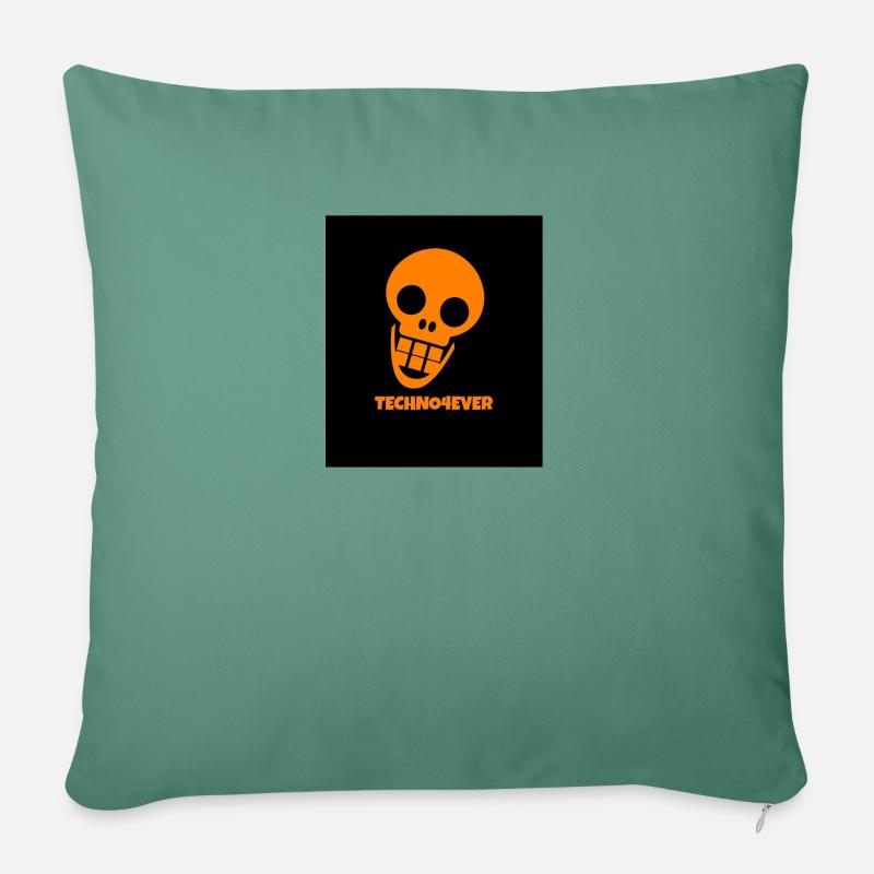 Techno4ever Orange - Coussin et housse de 45 x 45 cm - vert sapin