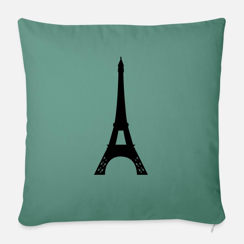 eiffel tower - paris - Sofa pillow with filling 45cm x 45cm - cypress green