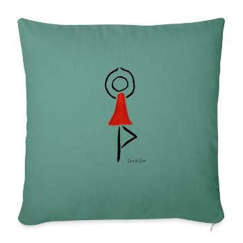 yoga - Sofakissen mit Füllung 45 x 45 cm - Tanngrün - Vorne
