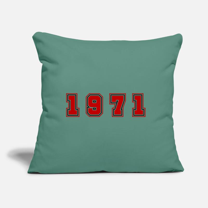 Numéro de l’année 1971 Coussin et housse de 45 x 45 cm