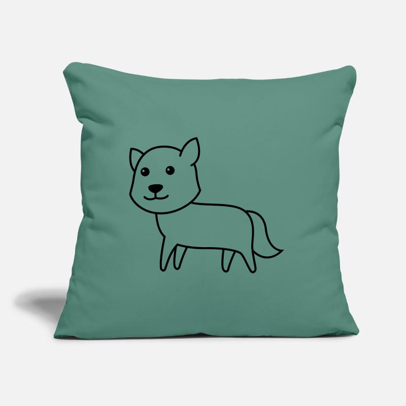 Wolf Comic Tier Sofakissen mit Füllung 45 x 45 cm