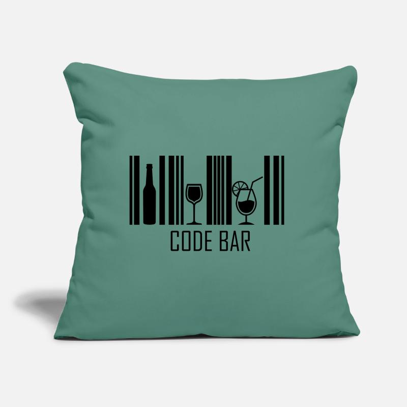 Code Bar Coussin et housse de 45 x 45 cm