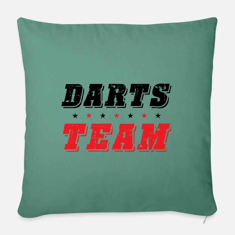 Équipe de fléchettes - Coussin et housse de 45 x 45 cm - vert sapin