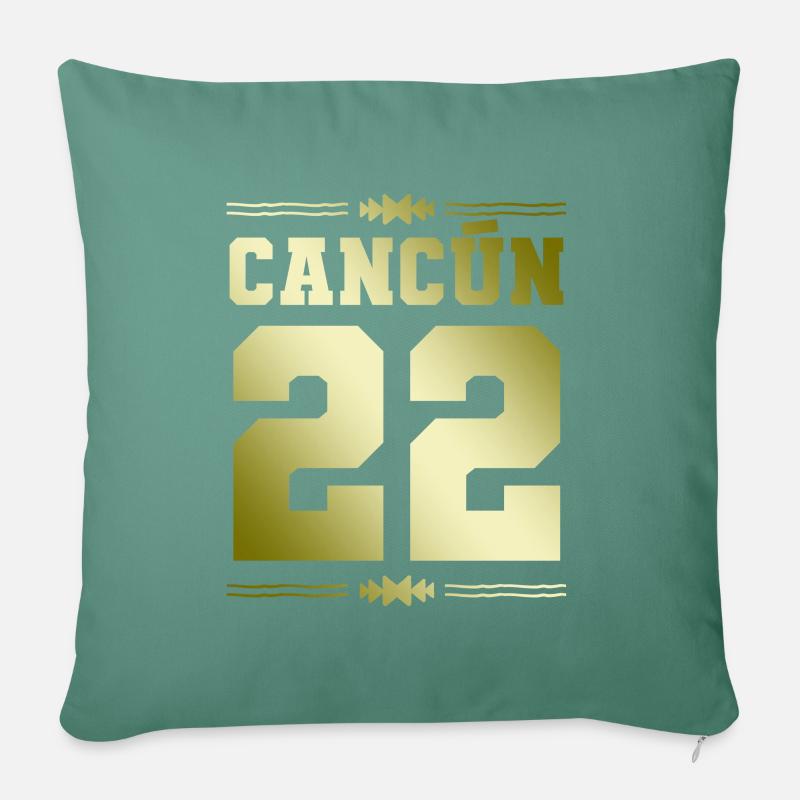 Cancun 22 - Sofakissen mit Füllung 45 x 45 cm - Tanngrün