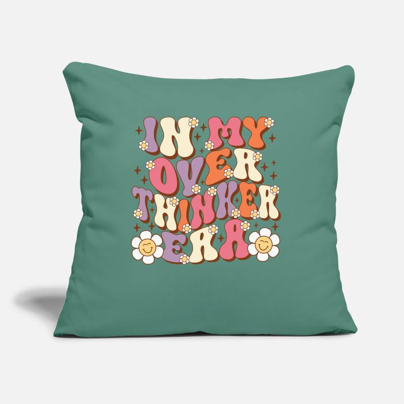 Dans mon ère Overthinker Overthink Groovy Coussin et housse de 45 x 45 cm