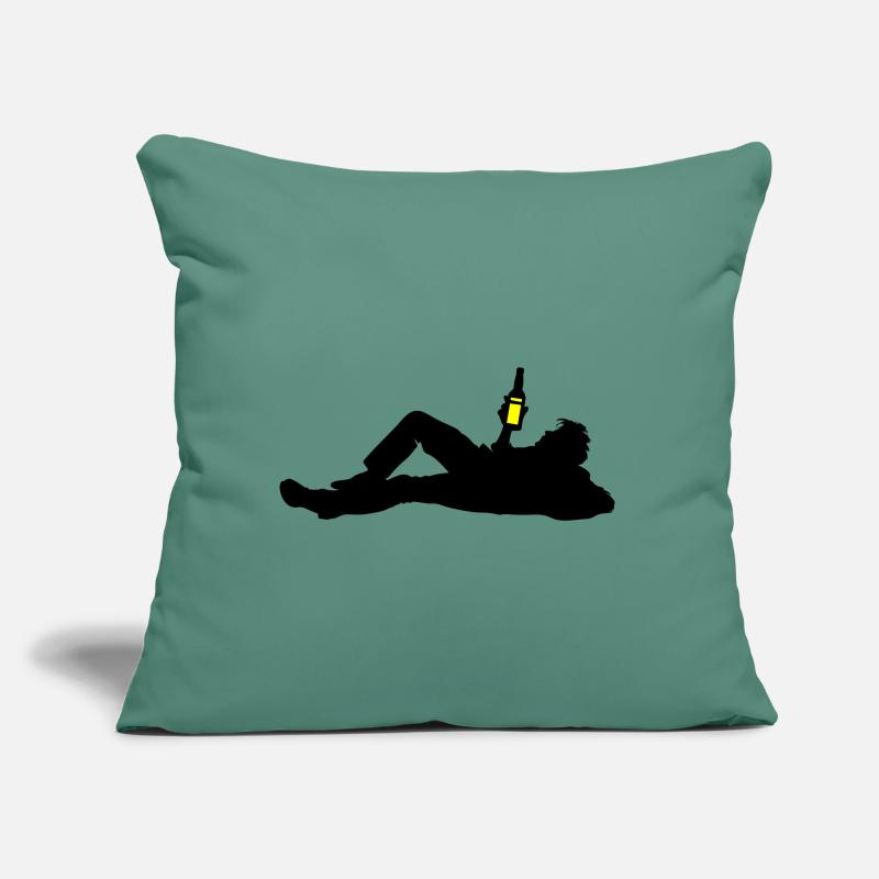 Drinking Beer Silhouette Sofa pillow with filling 45cm x 45cm