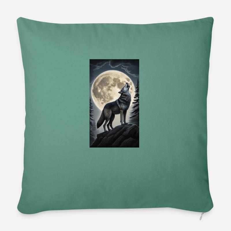 Wolf - Sofakissen mit Füllung 45 x 45 cm - Tanngrün