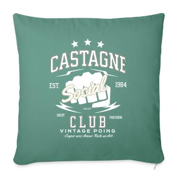 CASTAGNE SOCIAL CLUB vintage point - Coussin et housse de 45 x 45 cm - vert sapin - Devant