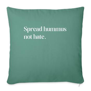 Étalez du houmous. - Coussin et housse de 45 x 45 cm - vert sapin - Devant
